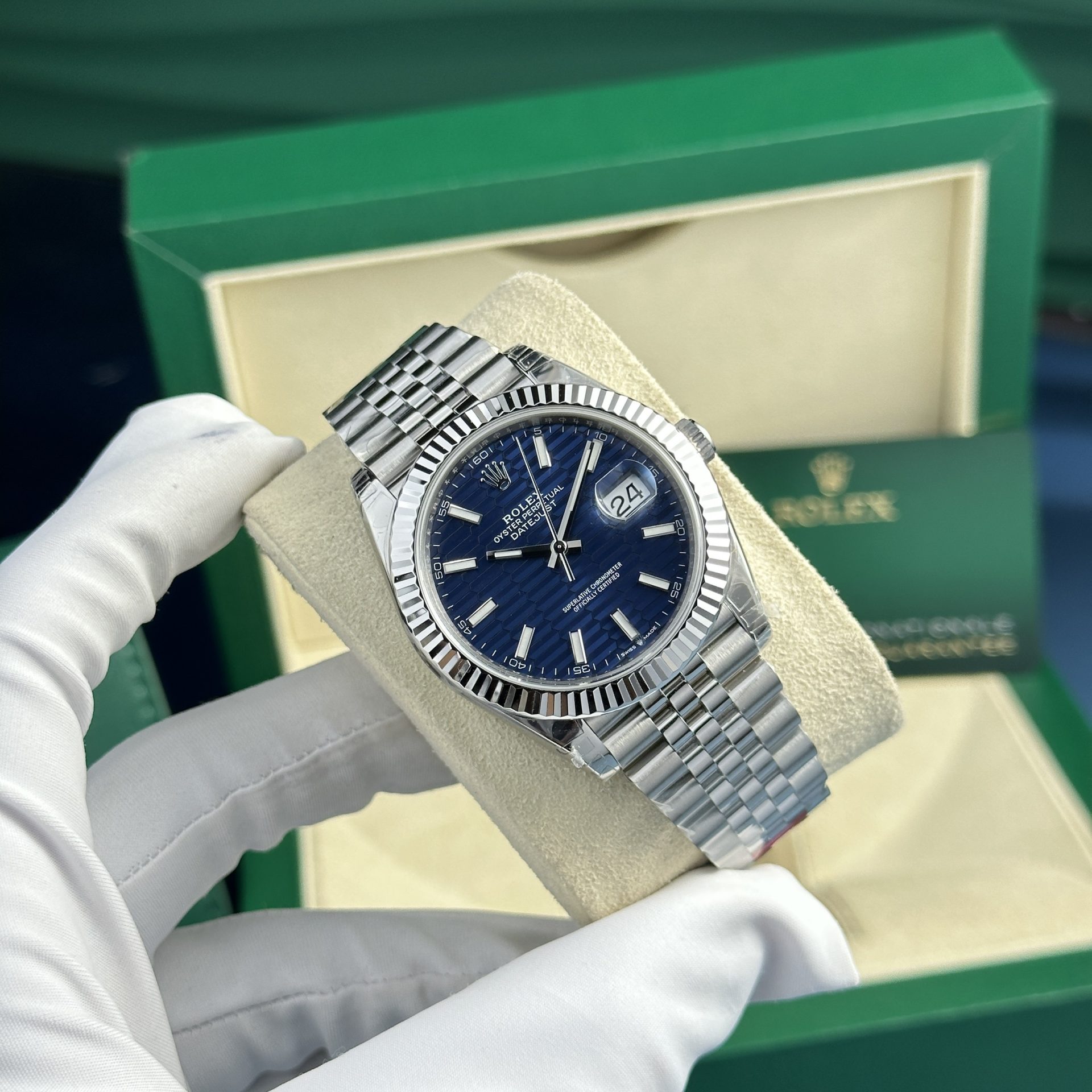 Rolex Replica Watch DateJust 126334 Blue Motif Dial VS Factory 41mm - Top club