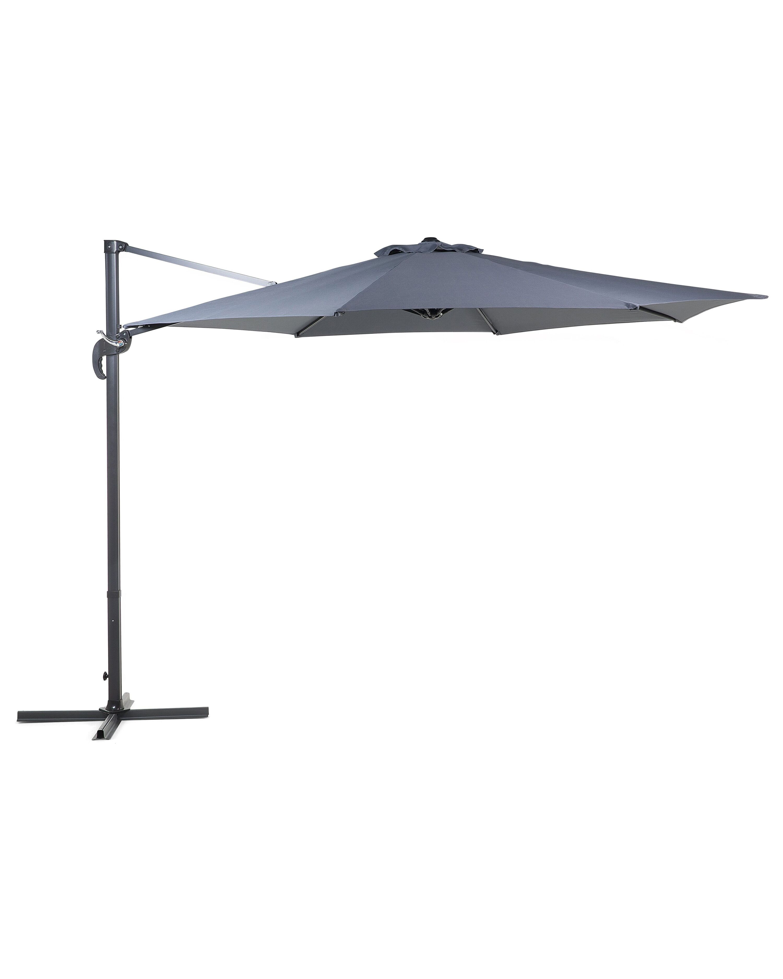 Cantilever Parasol 300 cm SAVONA Dark Grey Grey