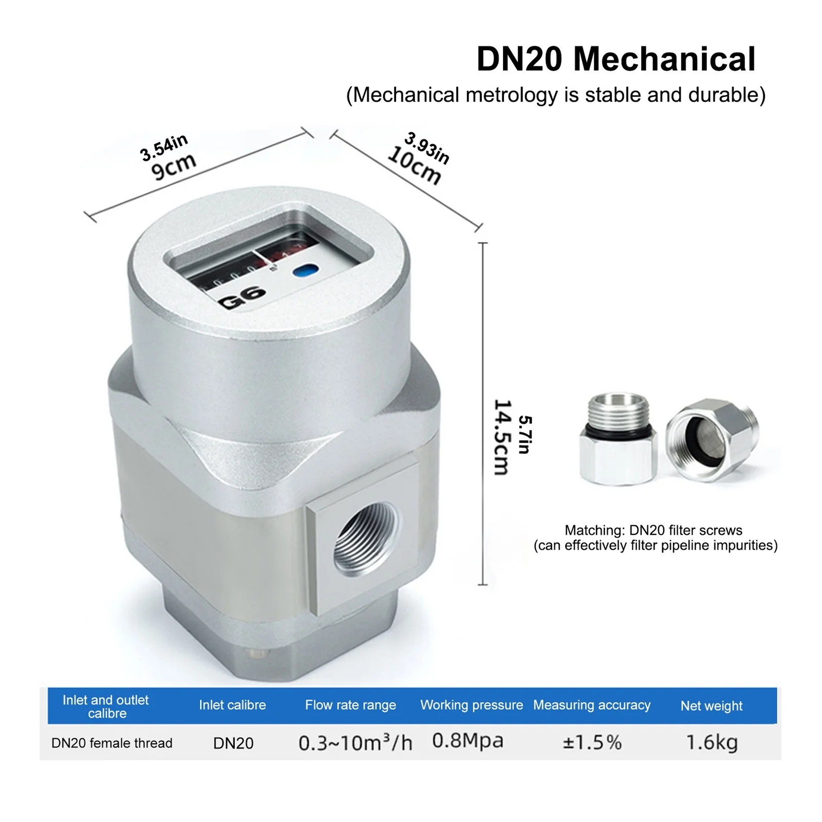 Mechanical Gas Flow Meter High-Precision Electronic Digital Display Roots Flowmeter For Natural Gas Oxygen Compressed Air ,Durable Construction