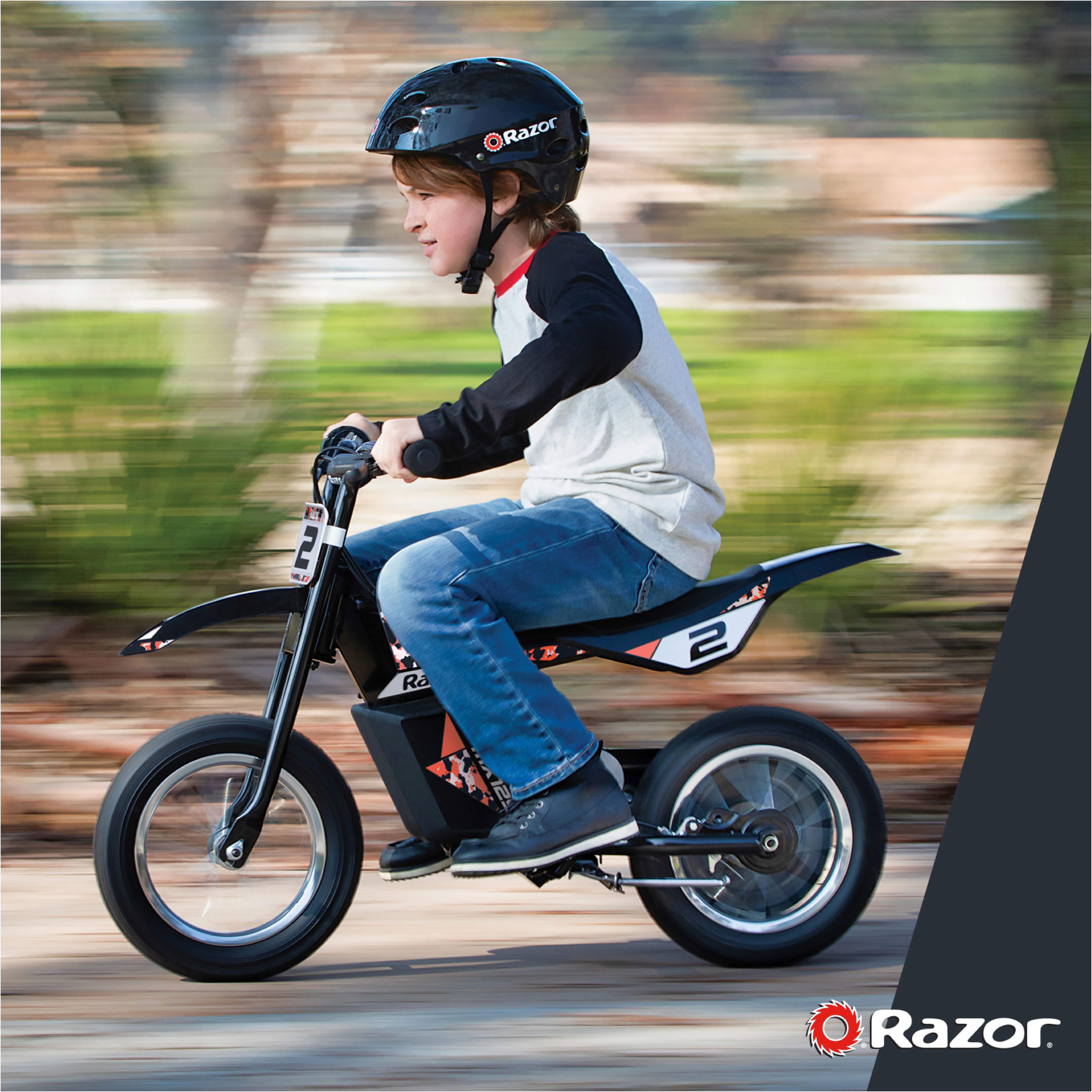 Razor Dirt Rocket MX125 Electric-Powered Dirt Bike - Black with Decal Included, for Child 5+ - Image 7