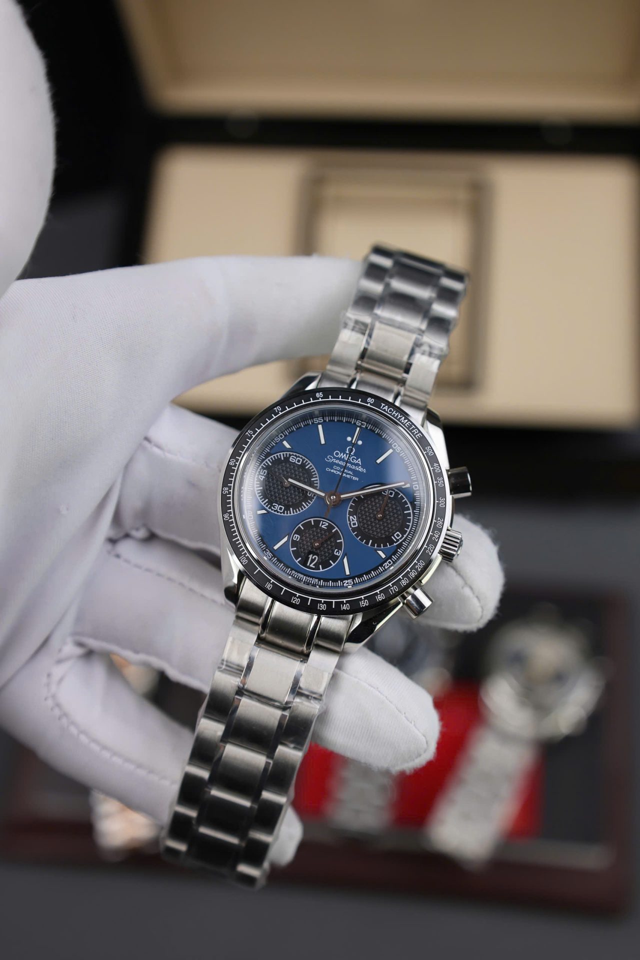 Omega Speedmaster Replica Watch Racing Chronograph Dial Blue 40mm - Top club