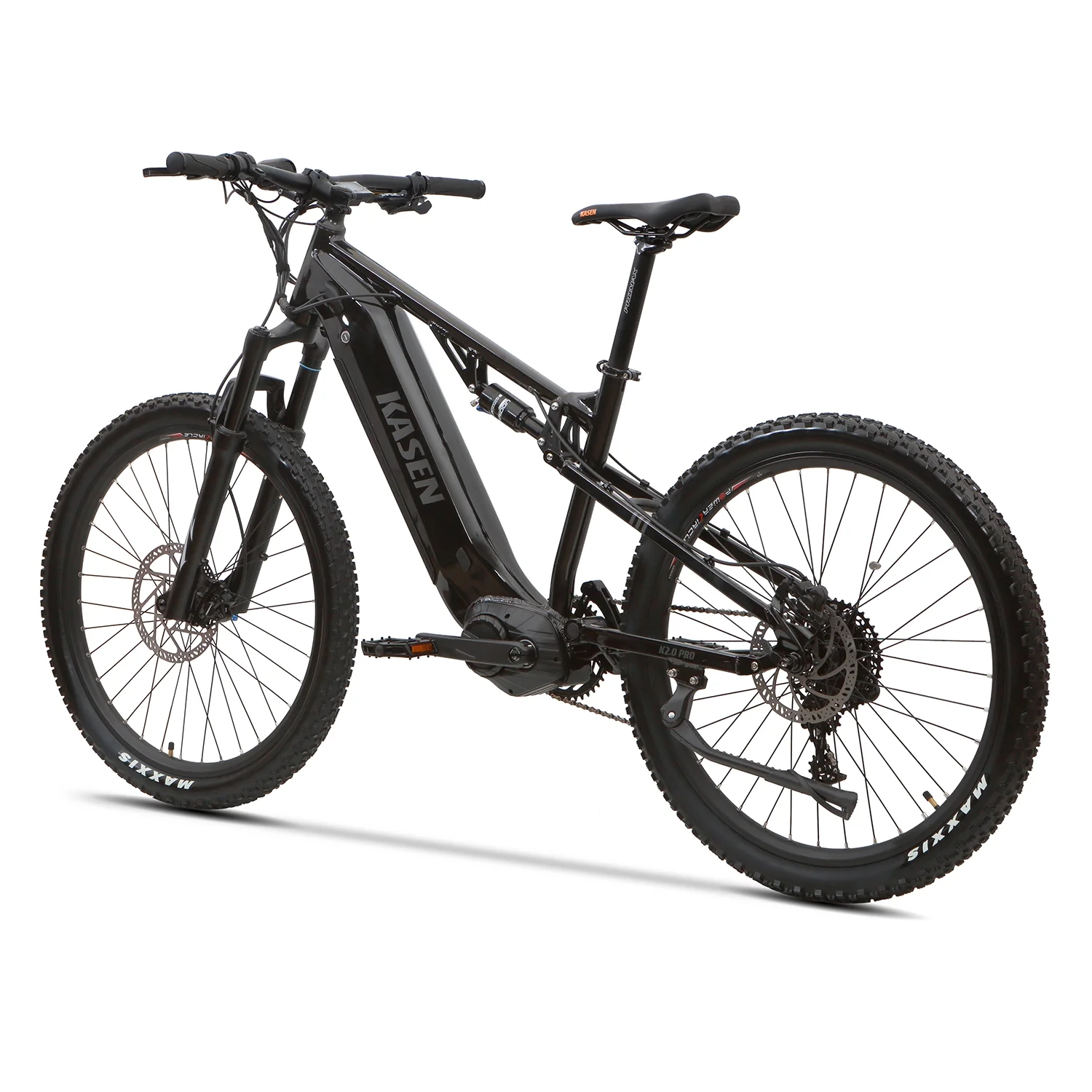 Kasen Electric Mountain Bike Mid-driven 500w 48v 15ah Full Suspension Throttle and Pedal Assist - Image 6