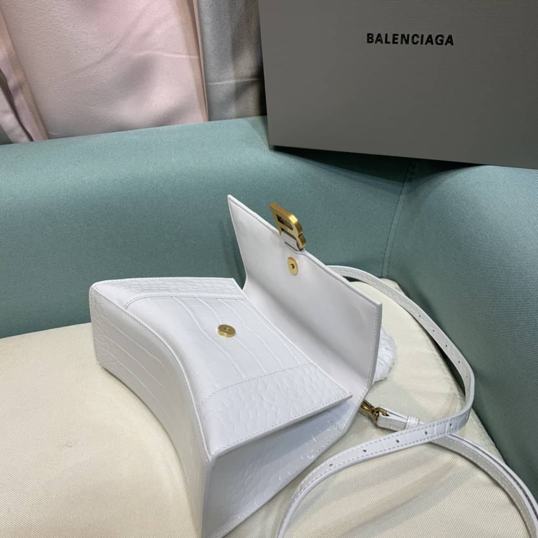 Balenciaga Hourglass Leather Top Handle Replica Bag - Replicaclubs