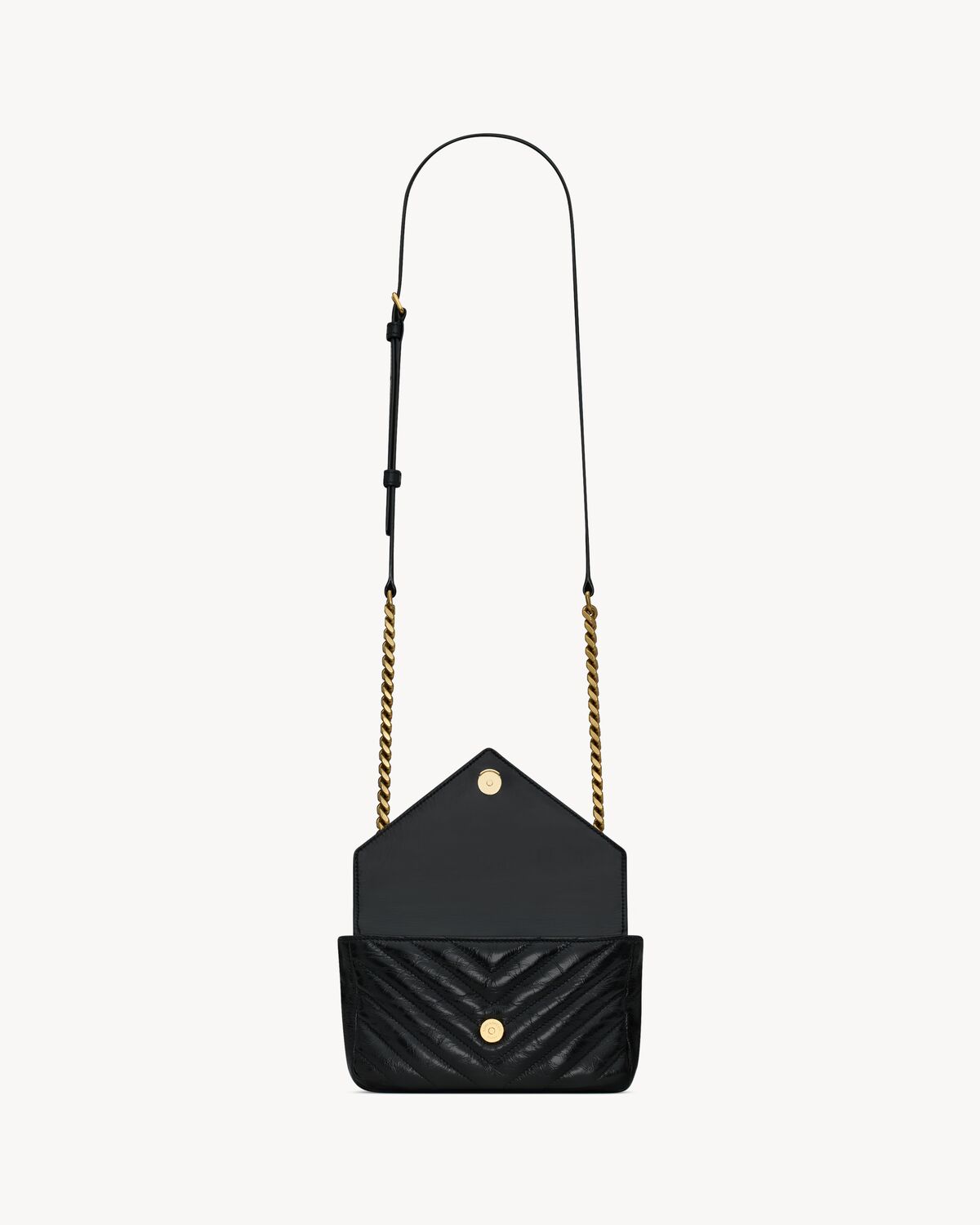 Replicate YSL College Mini Chain Bag in Shiny Crackled Leather(1:1 replica)1:1High-quality replica