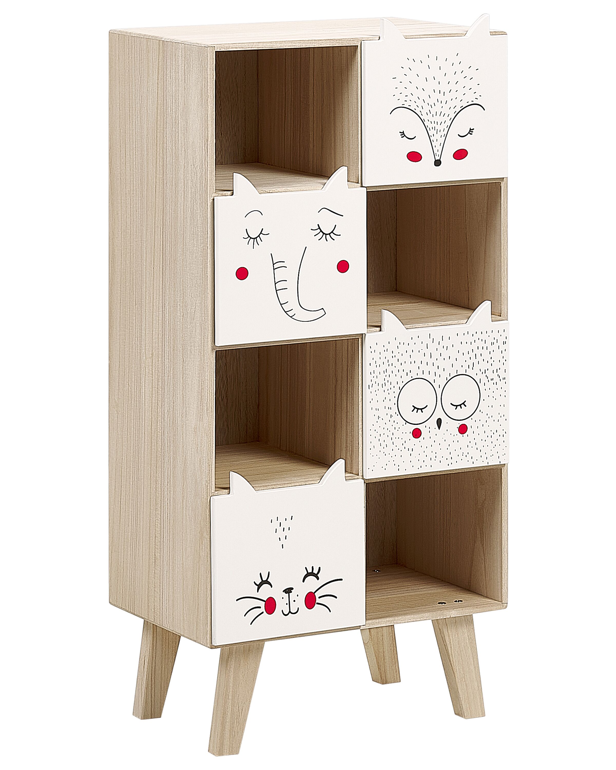 4 Tier Bookcase RUPERT 79 cm Light Brown