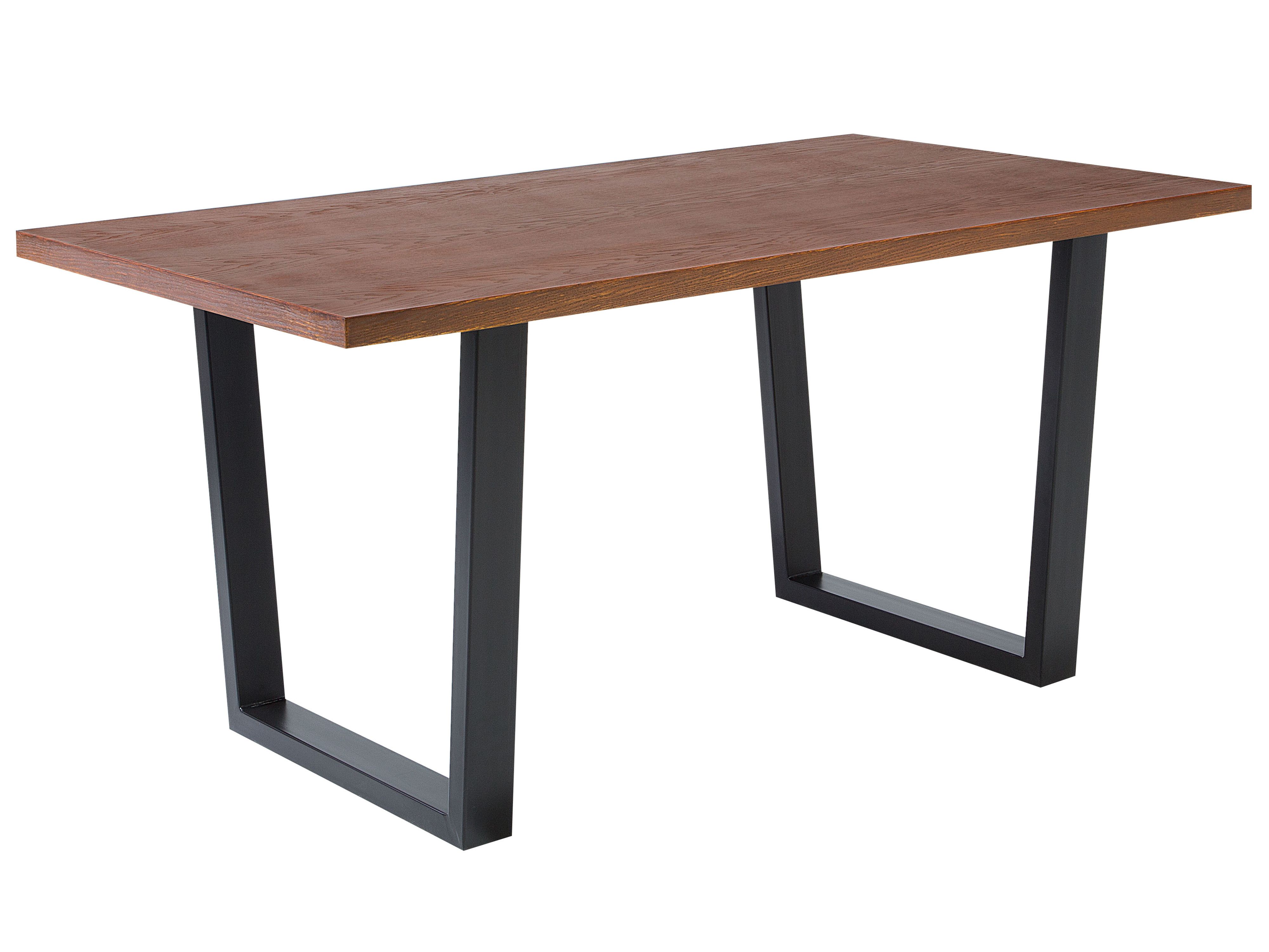 Dining Table AUSTIN Dark Walnut 160 cm 90 cm