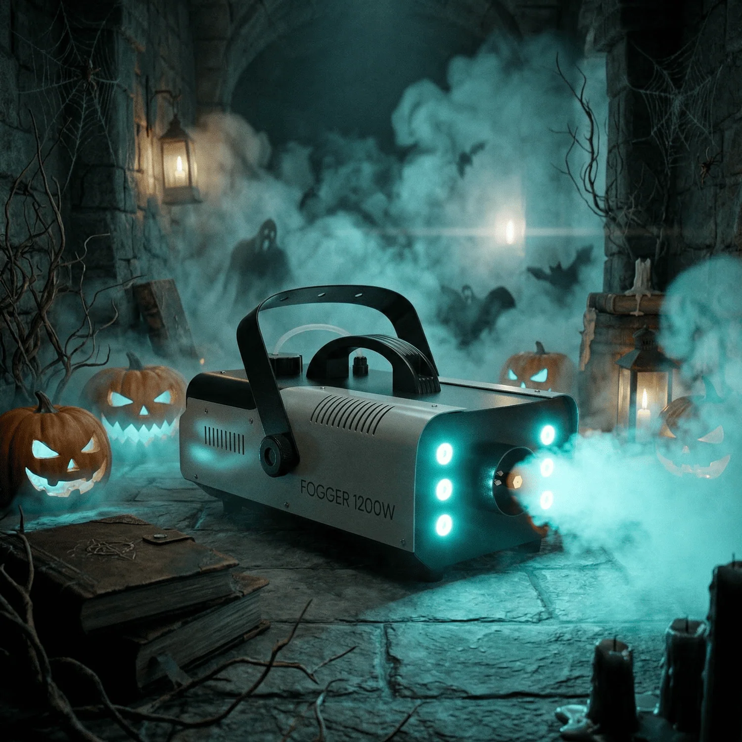 Halloween Fog Machine Smoke Machine 1200W with RGB LED Lights & Remote - Haze Smoke Generator for Halloween, Party, Stage, DJ, Club - Image 3 Halloween Fog Machine Smoke Machine 1200W with RGB LED Lights & Remote - Haze Smoke Generator for Halloween, Party, Stage, DJ, Club - Image 3