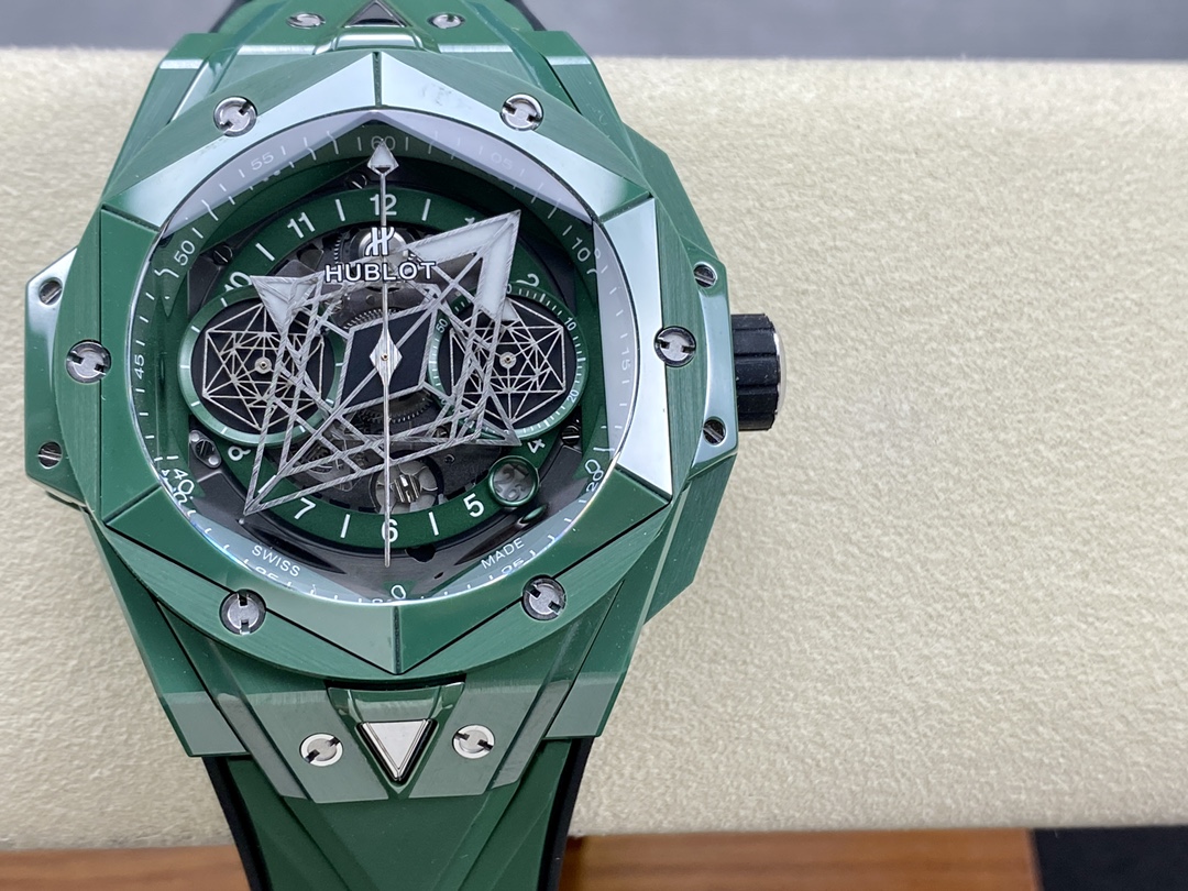 Hublot Big Bang Sang Bleu II Replica Watch Ceramic Green 44mm - Elite Watch Atelier
