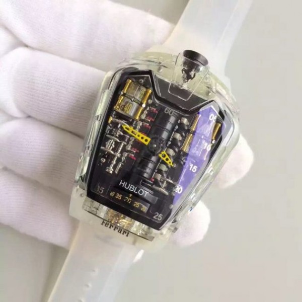 Replica Hublot MP-05 Laferrari Sapphire Limited Edition Skeleton Dial Yellow - Elite Watch Atelier