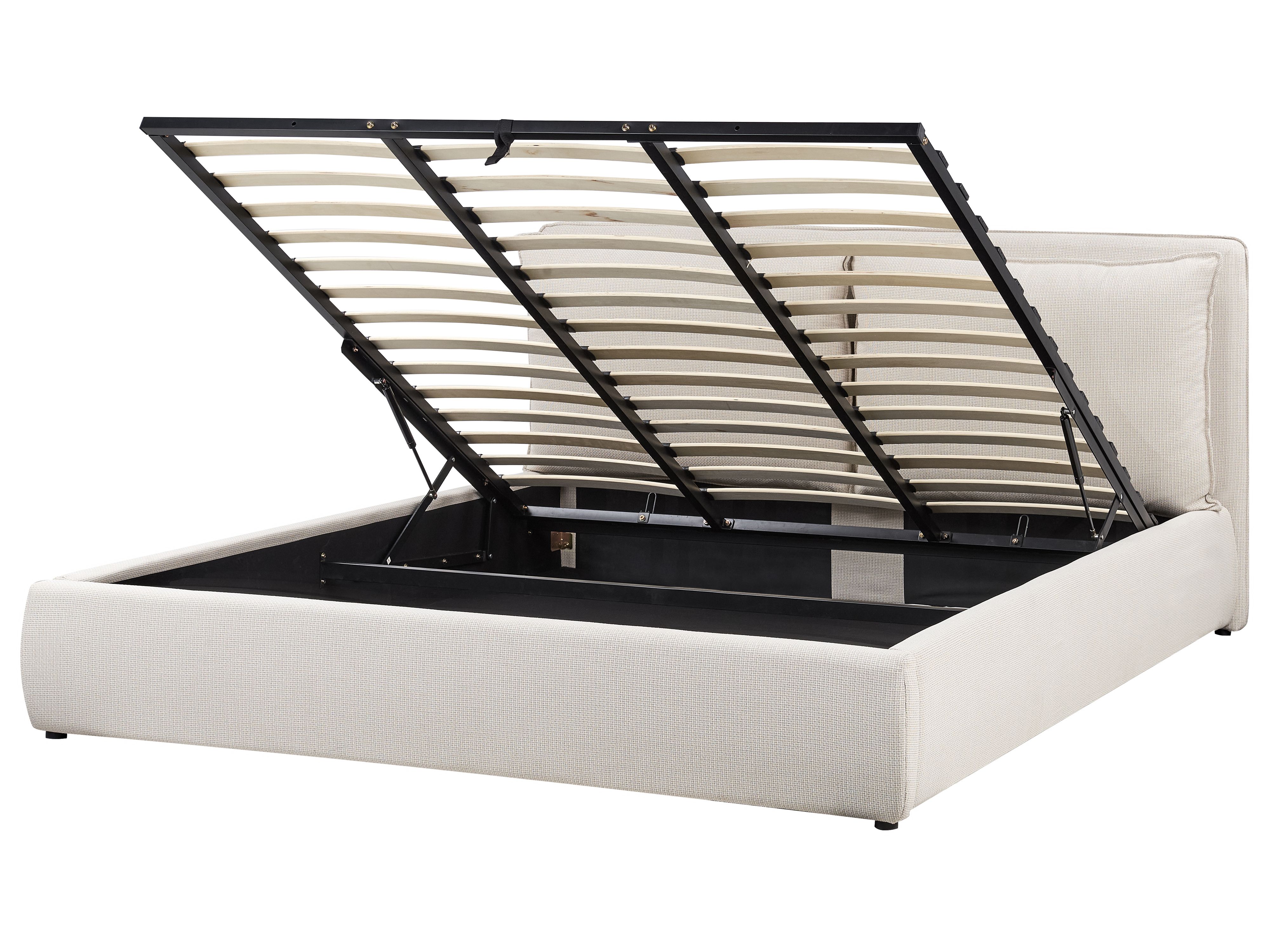 Ottoman Bed Fabric BAJONNA 180 x 200 cm (EU Super King) Beige