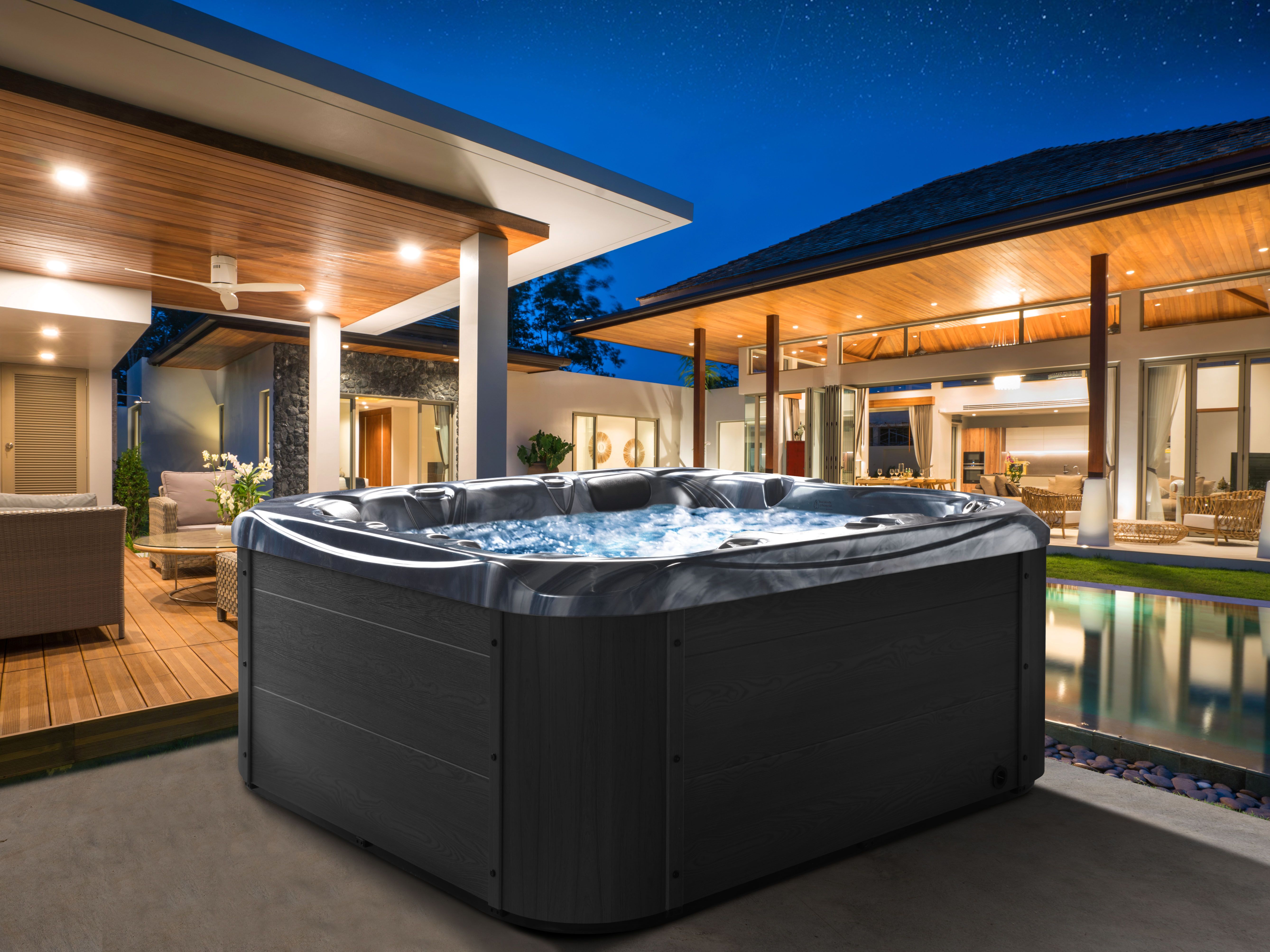 Outdoor Hot Tub with LED LASTARRIA Graphite Grey
