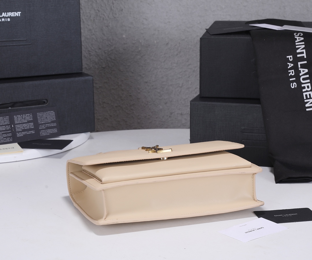 Replica Ysl Sunset Medium Top Handle Bag- Black/Beige1:1High-quality replica