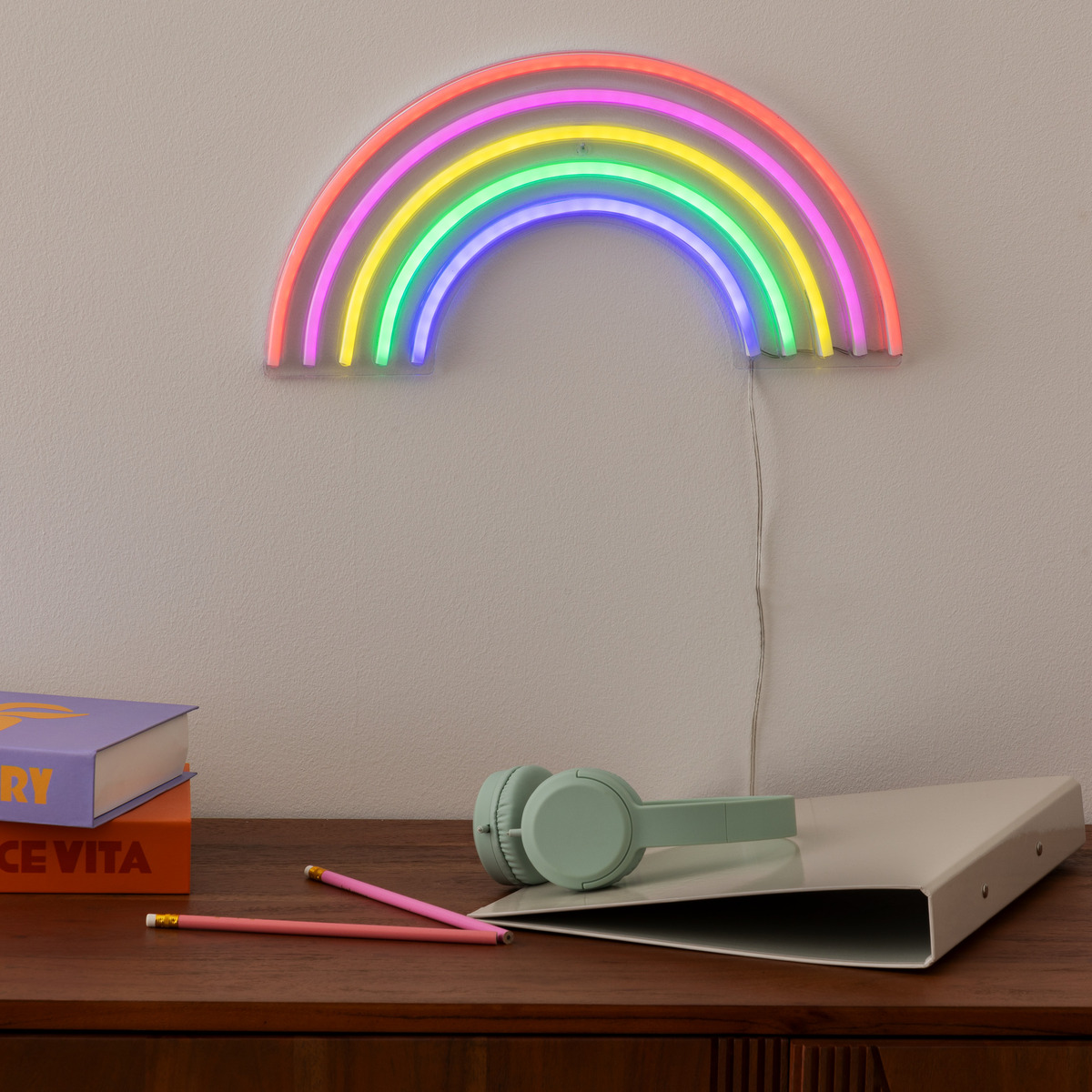 LED Wall Neon "Rainbow" Multicolor, L. 38 cm