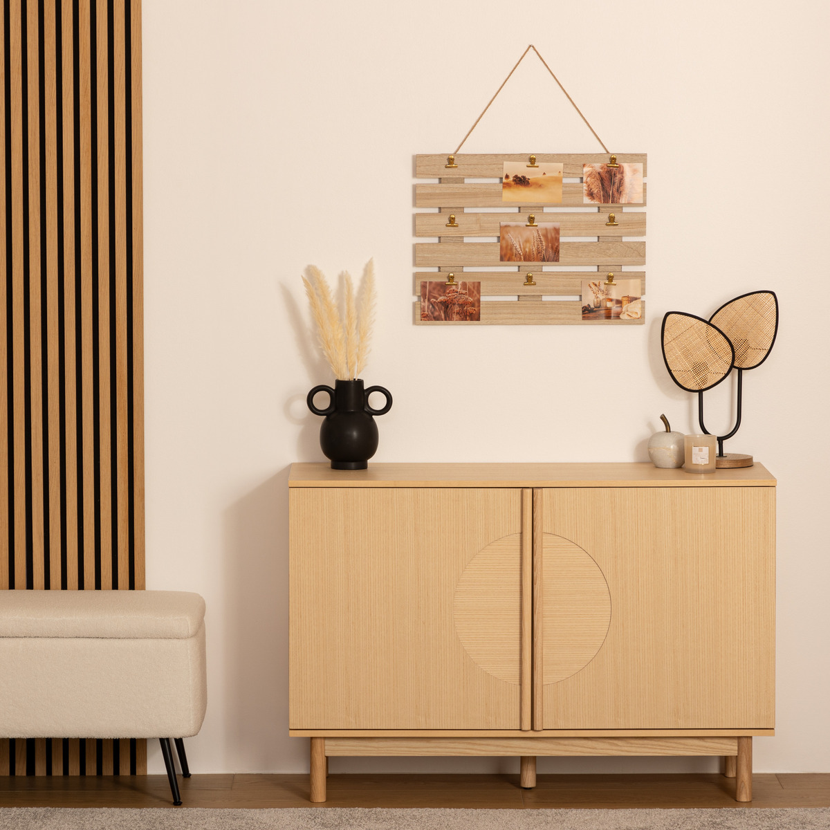 Photo holder "Cagette" Beige, 58x43 cm