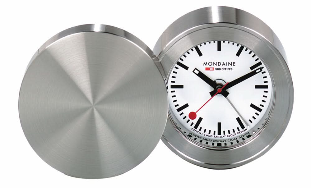 Mondaine MSM.64410 Travel Alarm Clock • SBB Design • 50mm