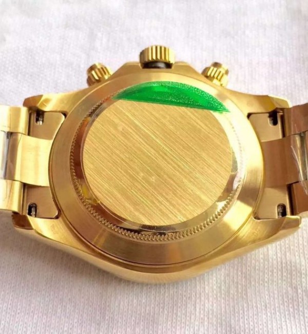 Replica Rolex Daytona 116518 YG Green Dial on YG Bracelet A4130 - Elite Watch Atelier