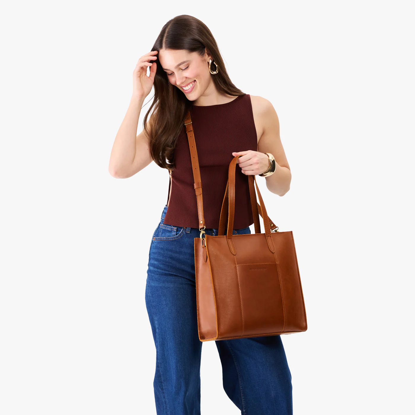 Large Lola Zipper Crossbody Tote