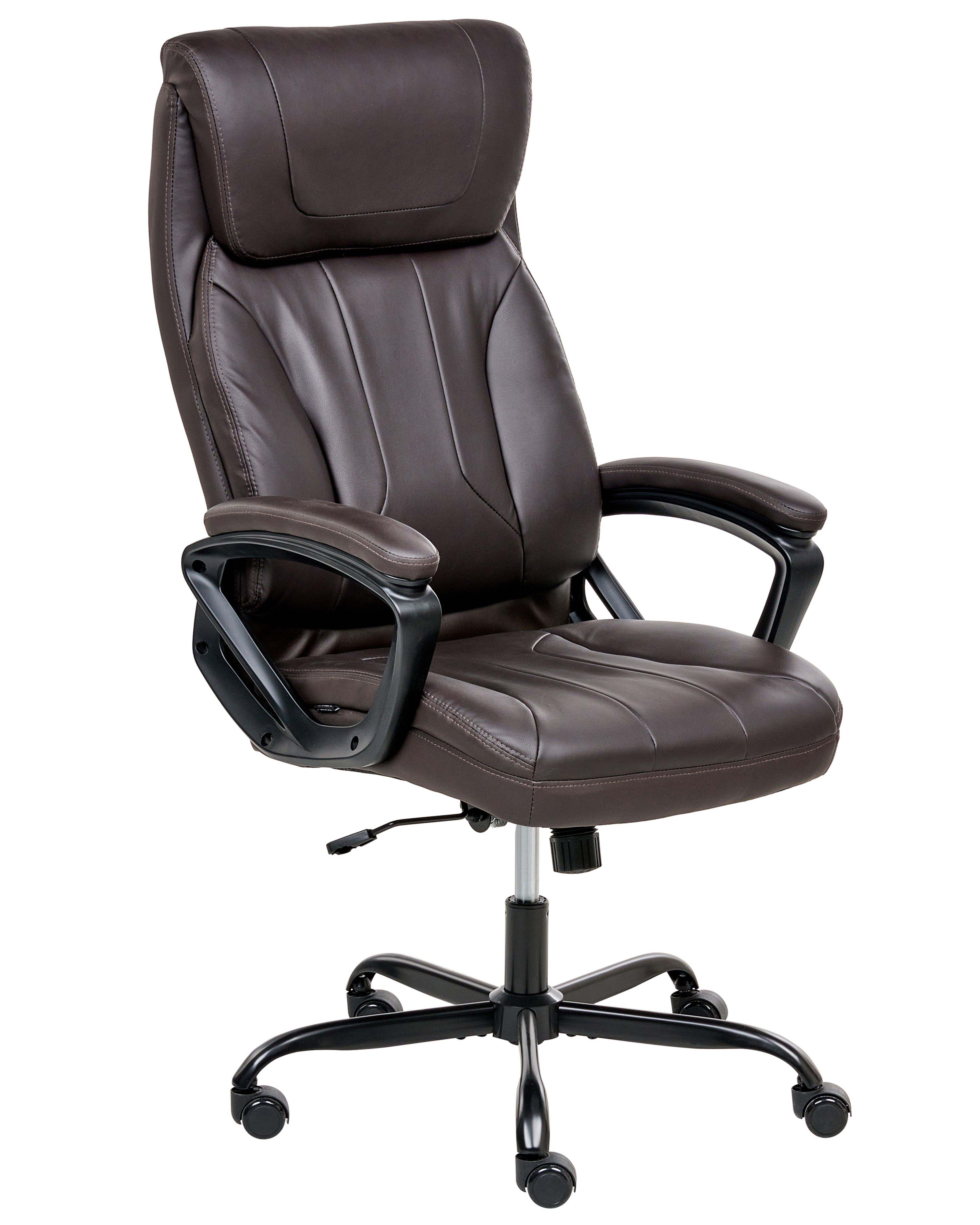 Executive Chair PROUD Faux Leather Dark Brown