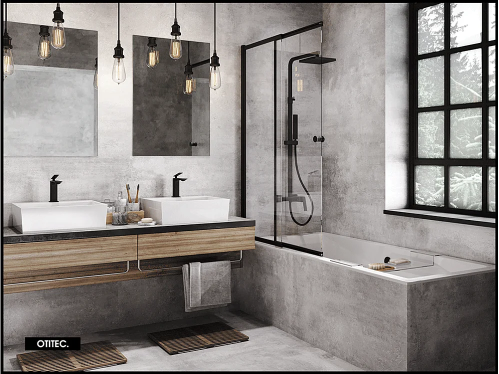 Baignoire Droite sans Tablier - 180 x 80 cm - QUADRO SANS TABLIER - REPOSE-TÊTE OFFERT