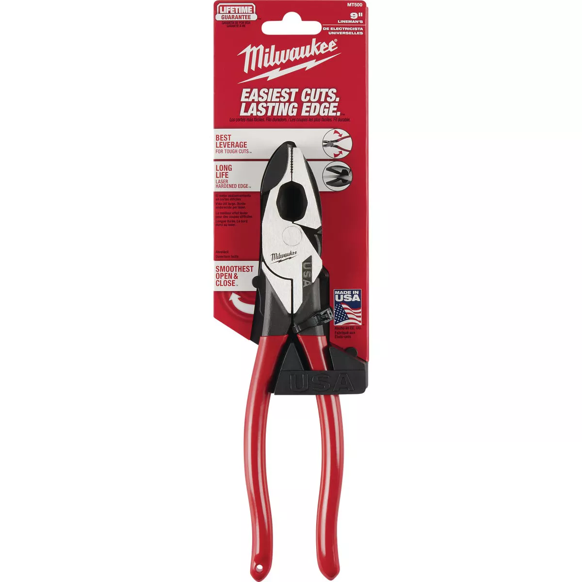Milwaukee 9 In. Dipped Grip Linesman Pliers