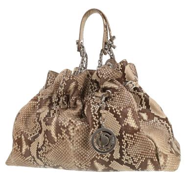 Dior Trente handbag in brown and beige shading python