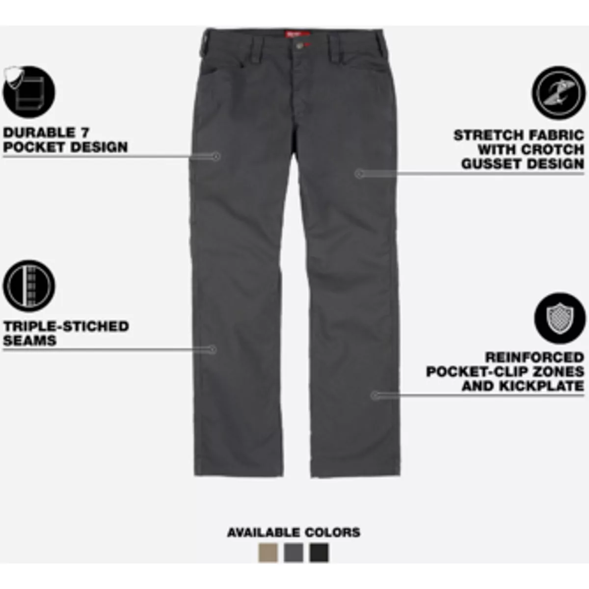 Milwaukee Gray 32 x 32 Work Pants