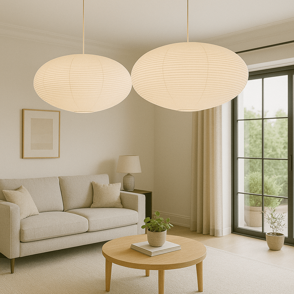WabiLoom – Handgemaakte Papieren Hanglamp in Japanse Stijl