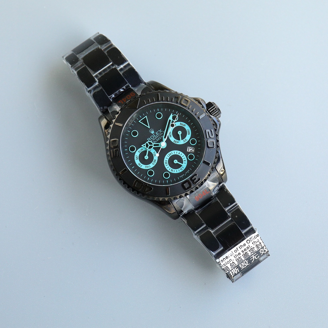 Rolex All Black Yacht Series - Versatile Limited Edition - Maximum Configuration - 40MM - Cyan(1:1 replica) - Top club