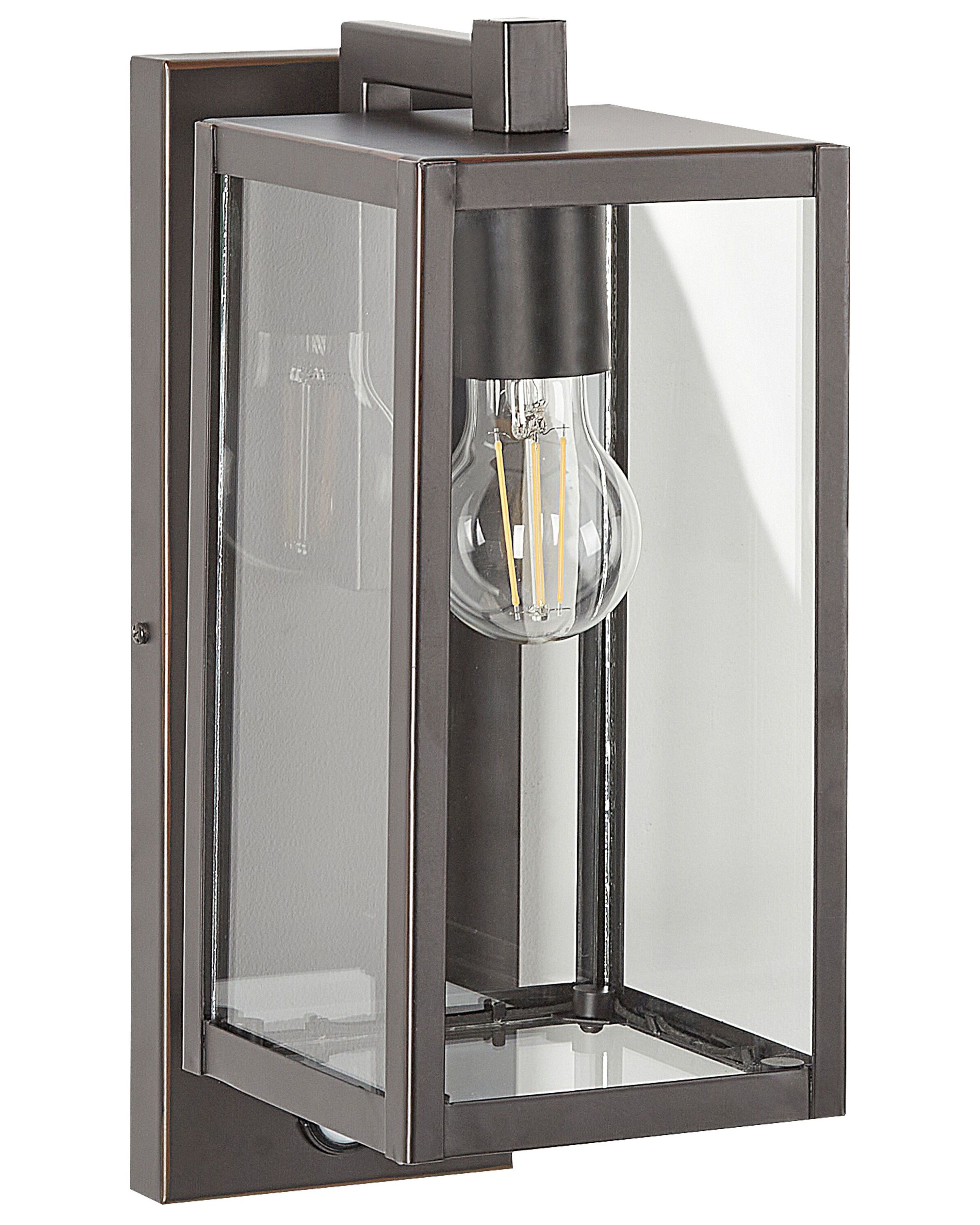 Outdoor Wall Light MEGGET with Motion Sensor Black