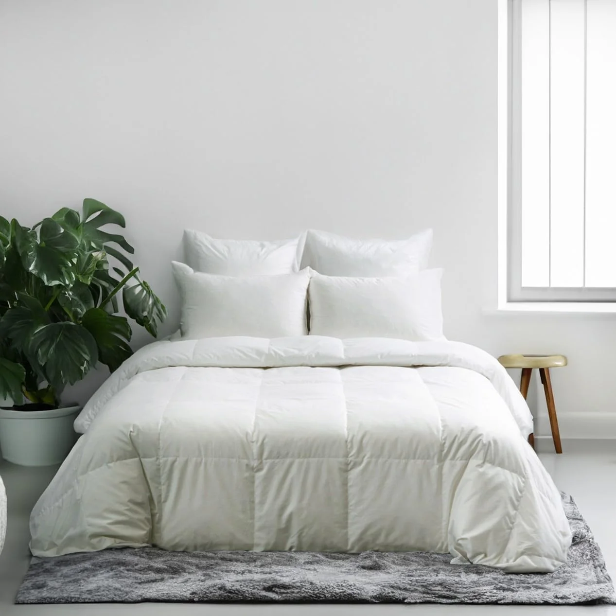 Highland Feather European White Duck Down Comforter, Full, Winter, 725 Fill Power - Tencel Organic Cotton Shell