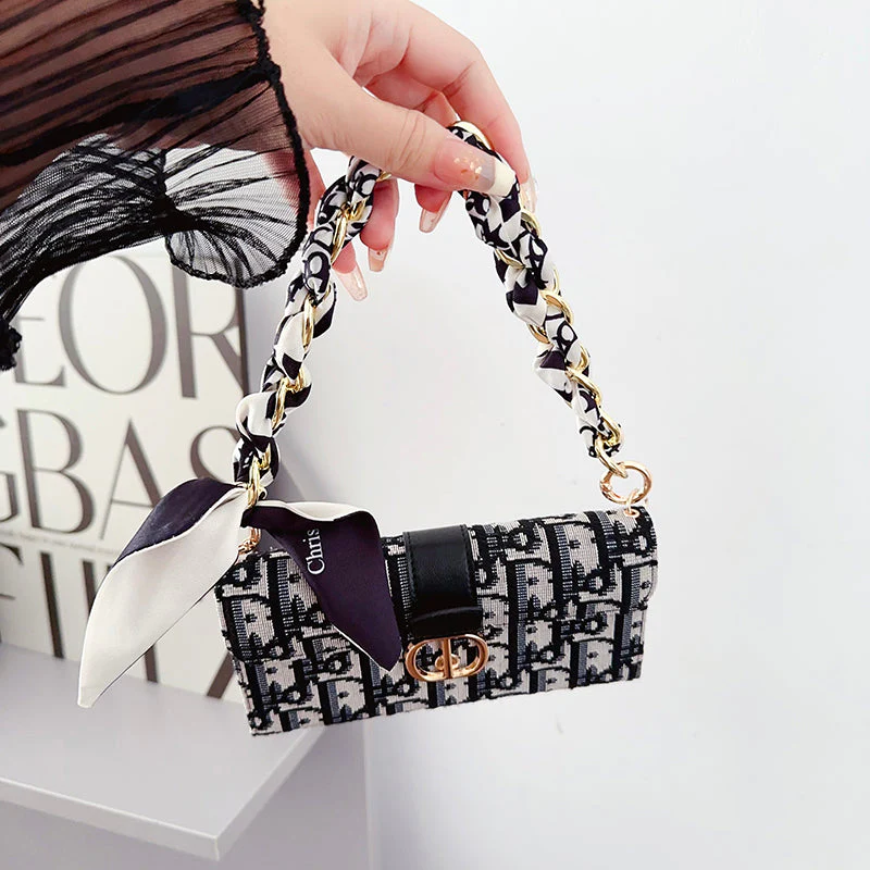 CD Bag Scarves Chain iPhone Case - Wholesale & Influencer
