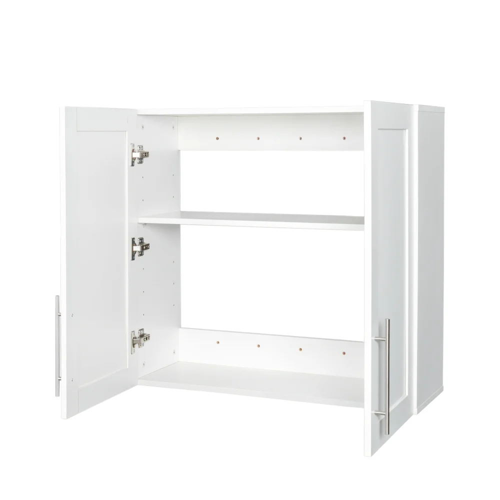 Stackable Wall Cabinet,Solid Wood Storage Cabinet with Adjustable Shelves and Doors,Console Table Side Table for Hallway,Sideboard Buffet Cupboard for Kitchen, 15.75" D x 15.75" W x 70.87" H, White - Image 22