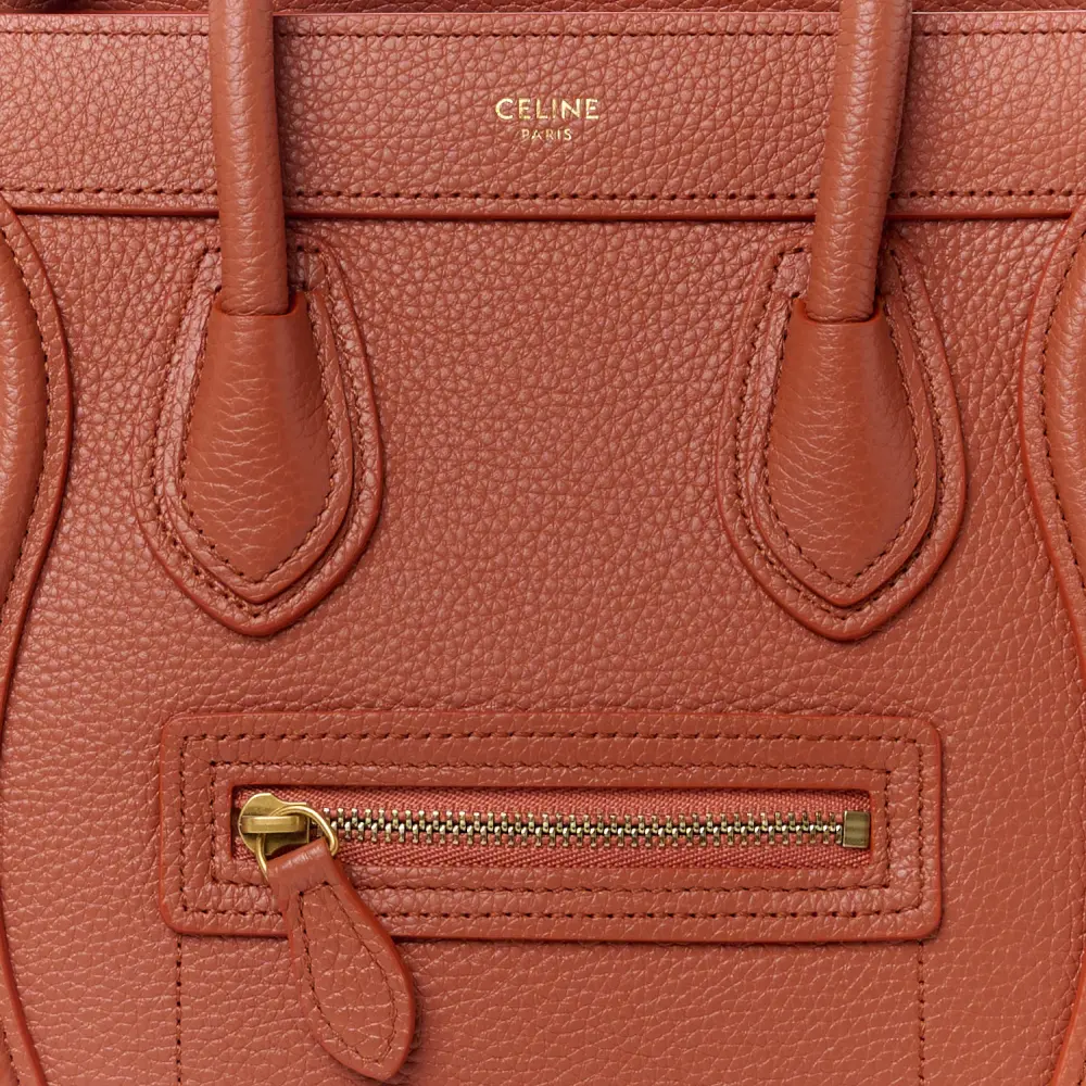 Superfake Handbags – Replica Celine Lychee Leather Nano Luggage Bag