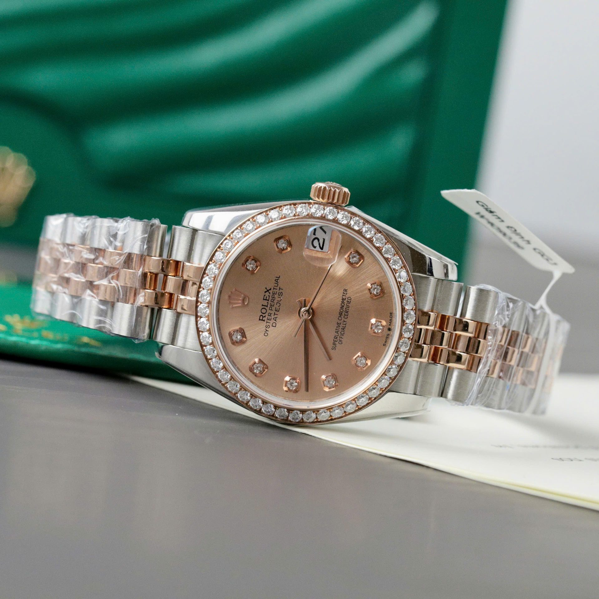 Rolex DateJust Replica Watch Custom Moissanite Diamonds Hong Kong 31mm - Top club