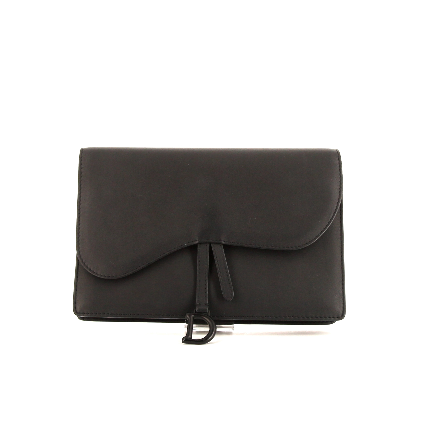 Dior Slim Saddle handbag/clutch in black leather1:1High-quality replica