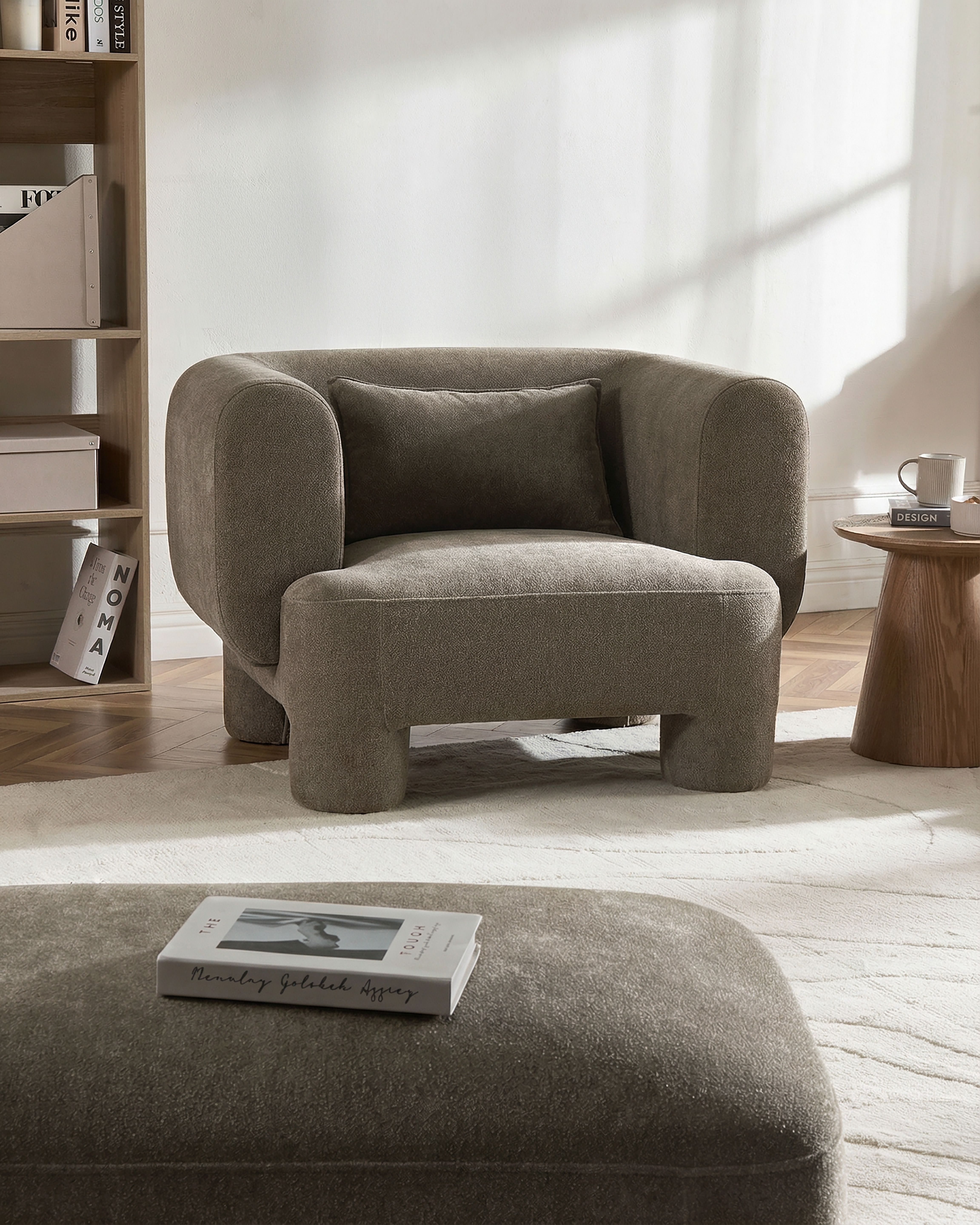 Armchair HOGBO Fabric Brown