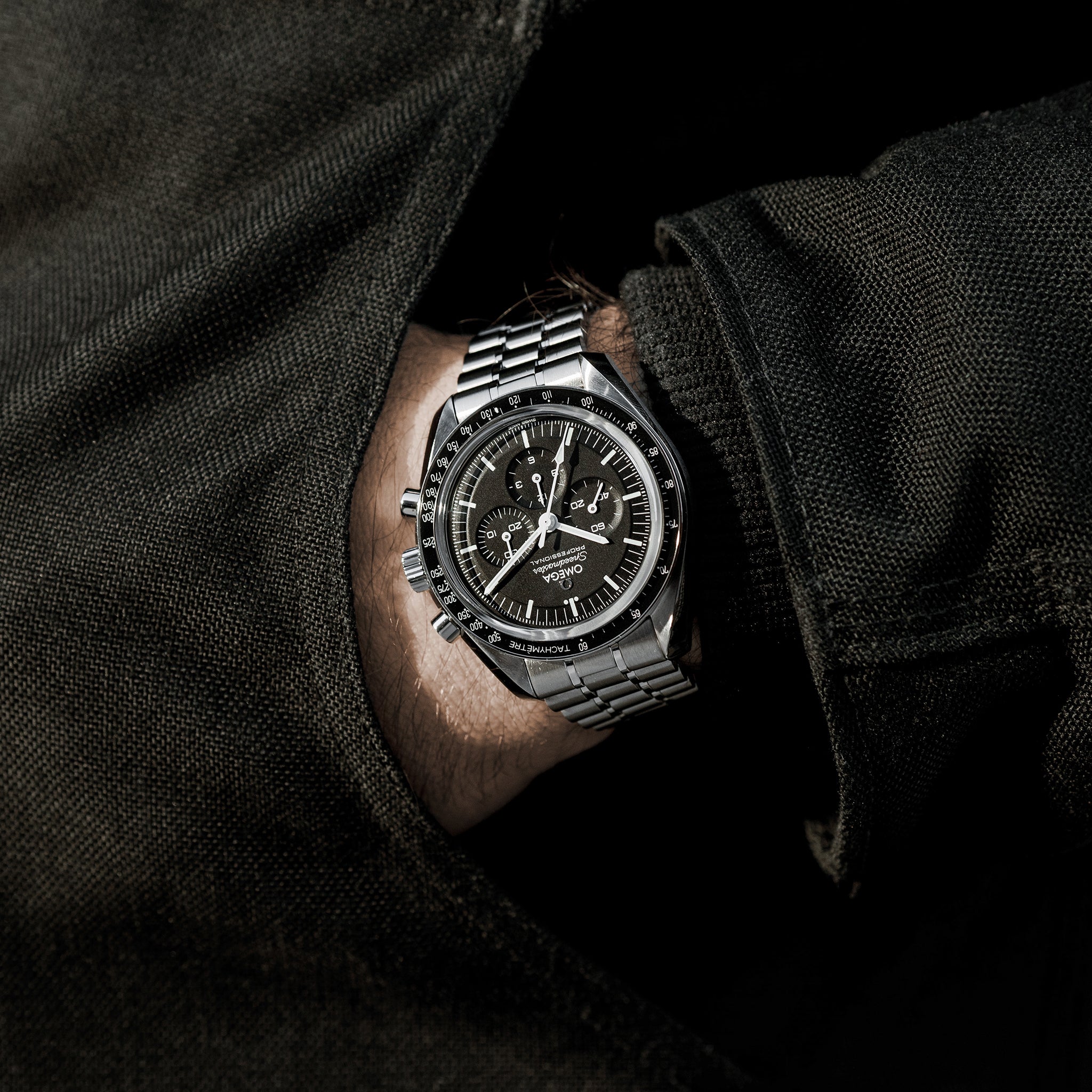 Speedmaster Moonwatch Professional Co-Axial Master Chronometer Chronograph 42mm Hesalite Crystal On Bracelet With Caliber 3861(1:1 replica) - Top club