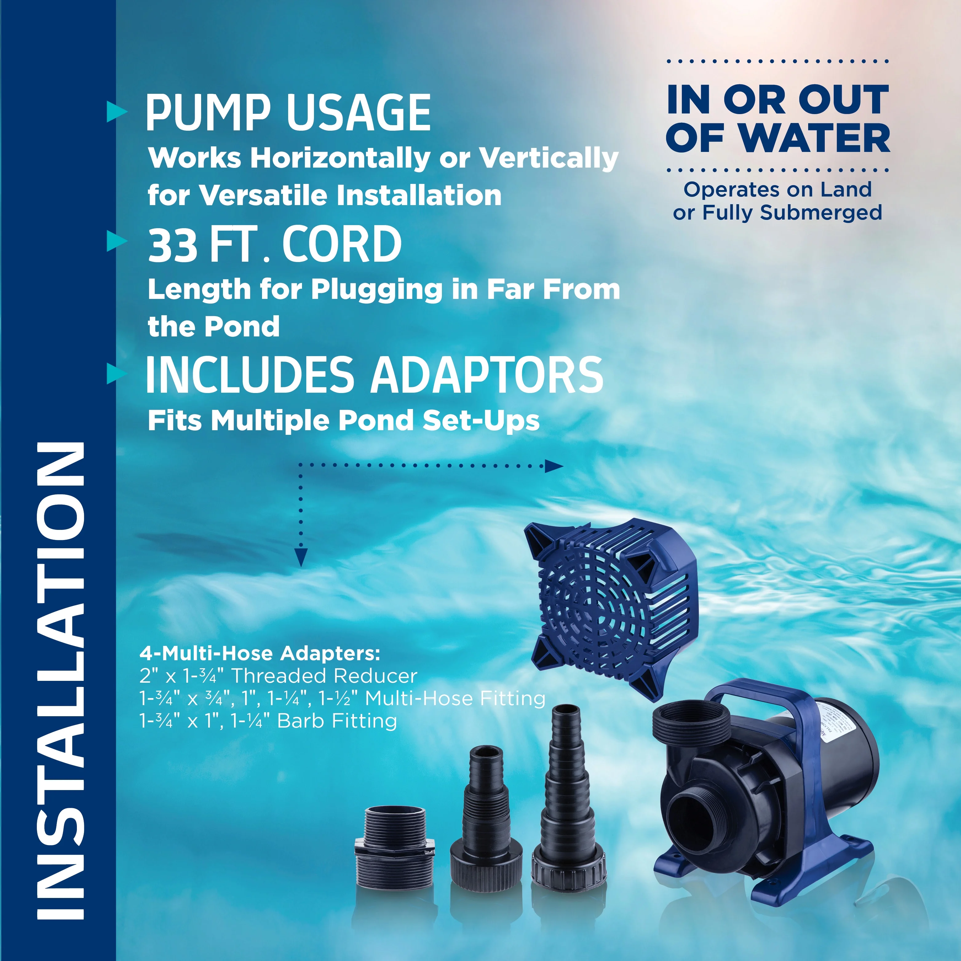 Alpine Corporation 2100 GPH Cyclone Pond Pump Submersible - Image 54