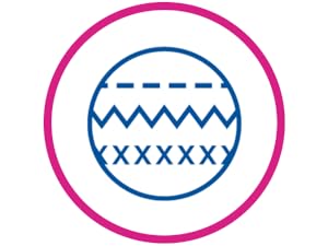Icône d'image de points de quilting dans un cercle magenta