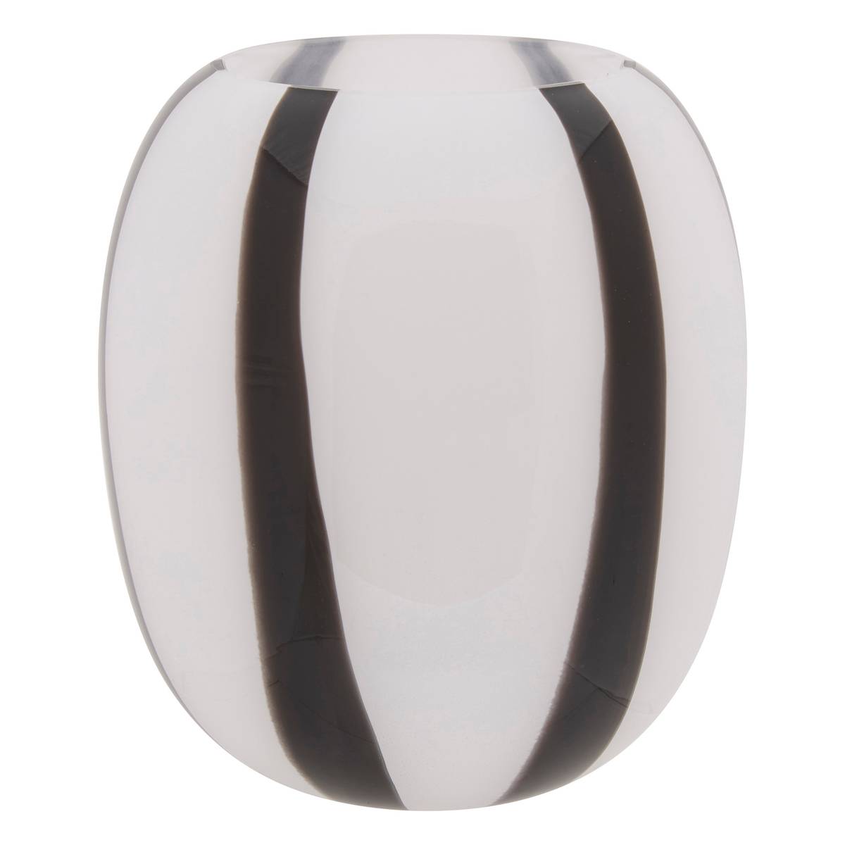 Vase "Piero" Black & White, H.20 cm