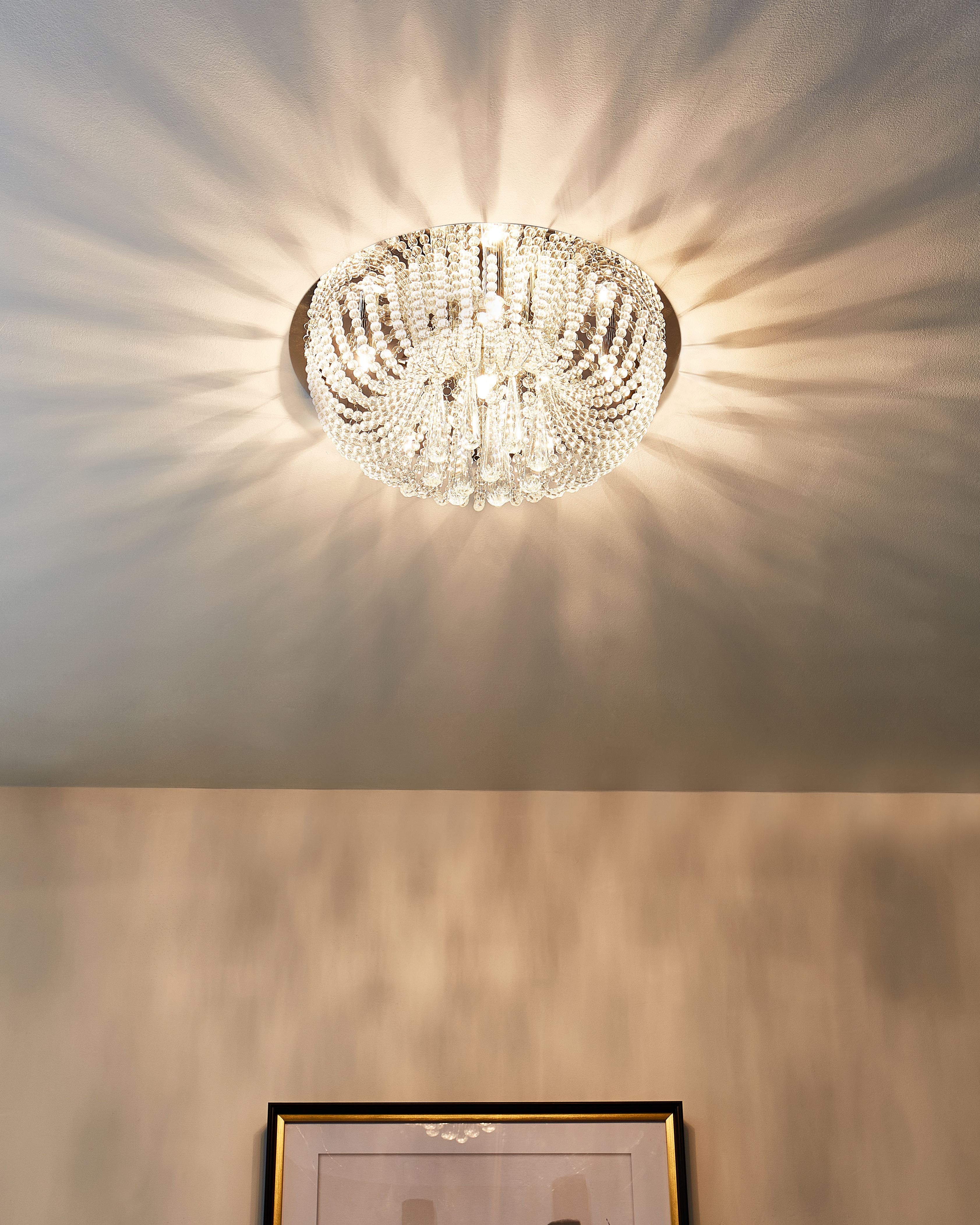 Chandelier DORNAS Crystal Silver