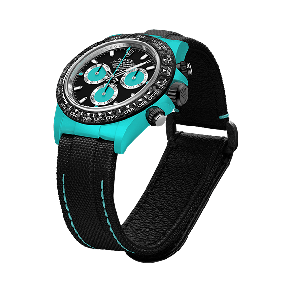ROLEX Diw Daytona quartz fiber celeste 40mm oyster black(1:1 replica) - Elite Watch Atelier