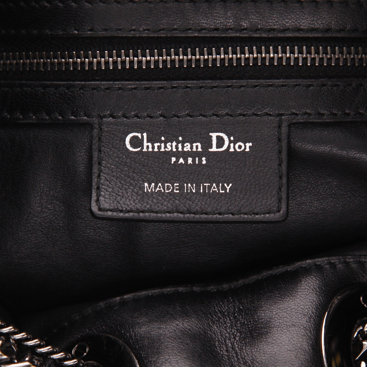 Dior shopping bag in black leather1:1High-quality replica