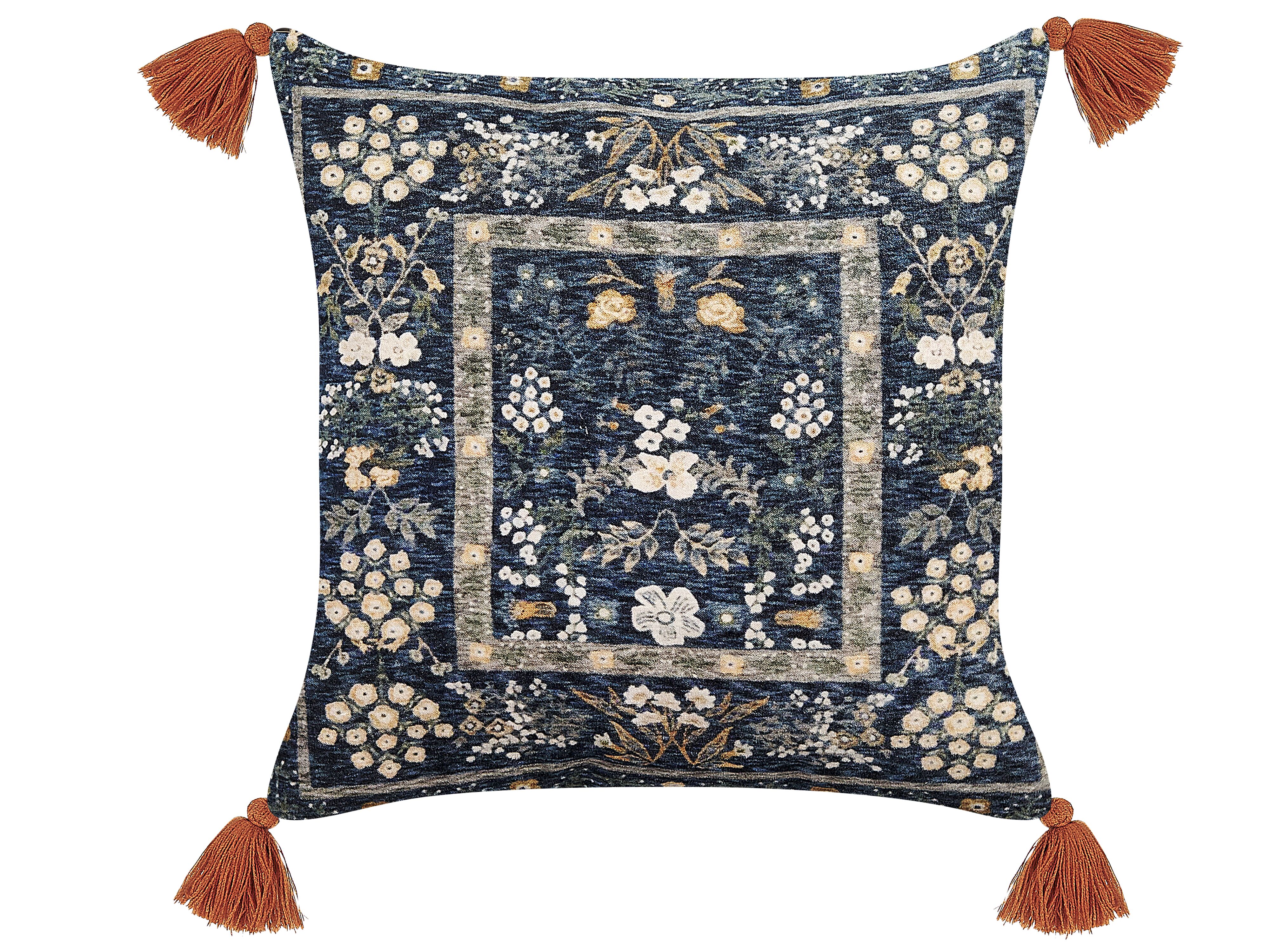 Throw Cushion PANAX Velvet 45 x 45 cm Multicolour Floral Pattern