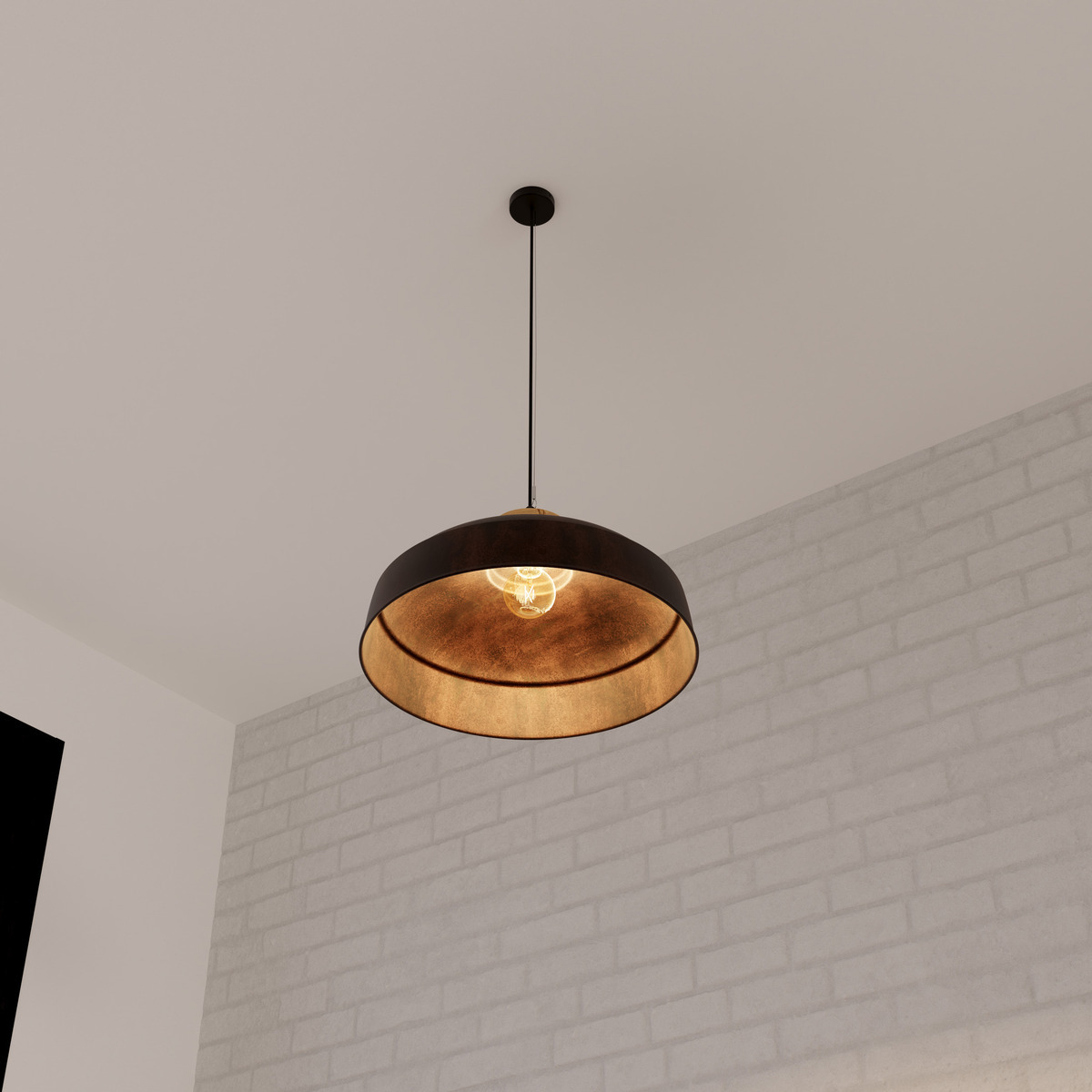 Suspension lamp "Prao" Grey metal, D.57 cm
