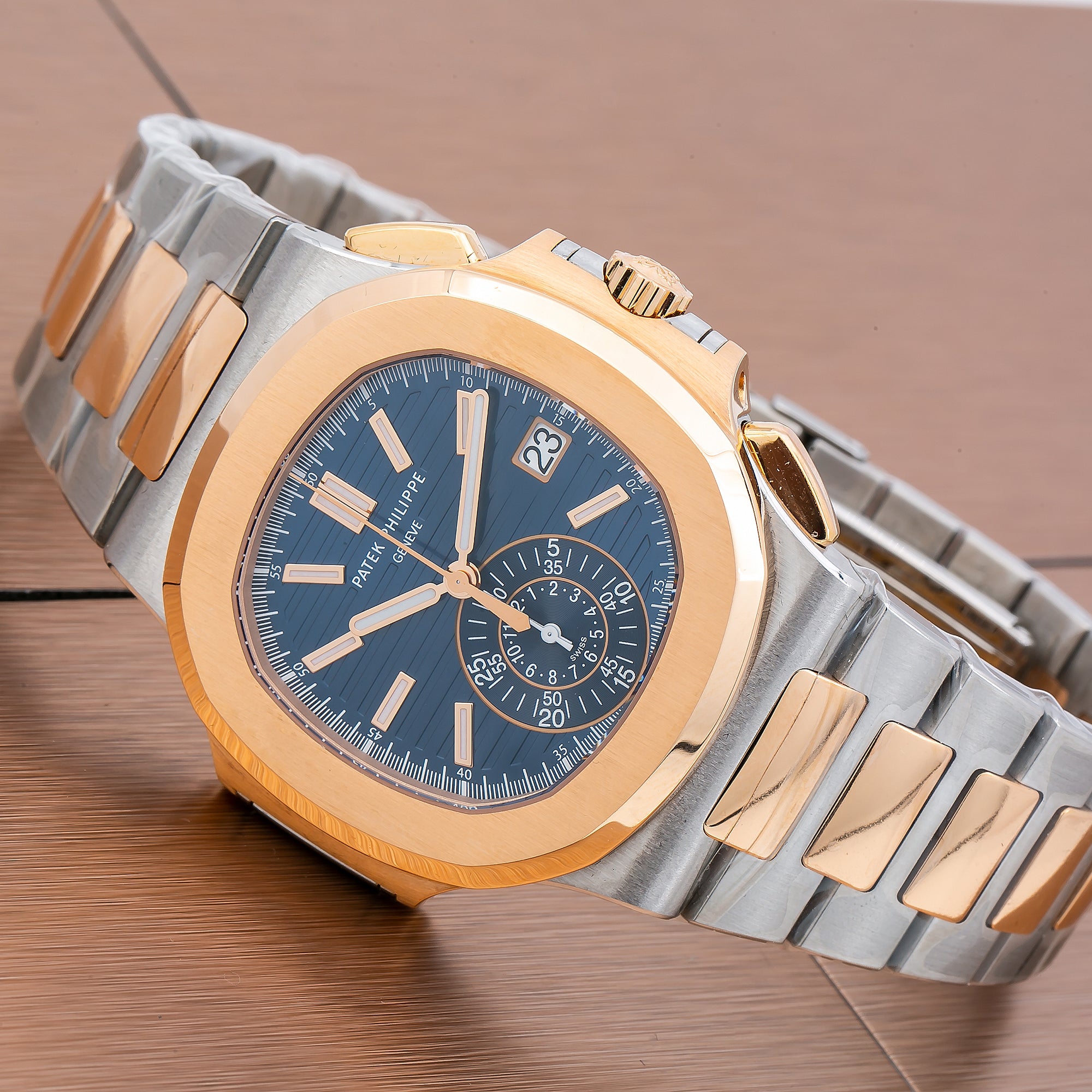 Patek Philippe Nautilus 5980/1AR 40MM Blue Dial With Two Tone Bracelet(1:1 replica) - Elite Watch Atelier