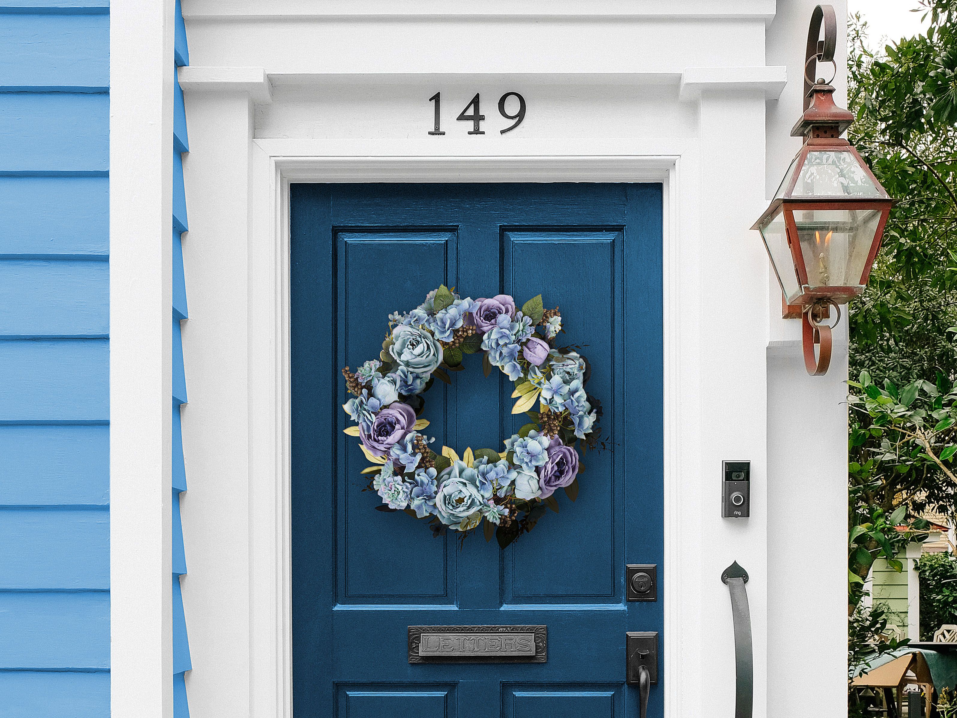 Decorative Wreath GALDAR 50 cm Blue