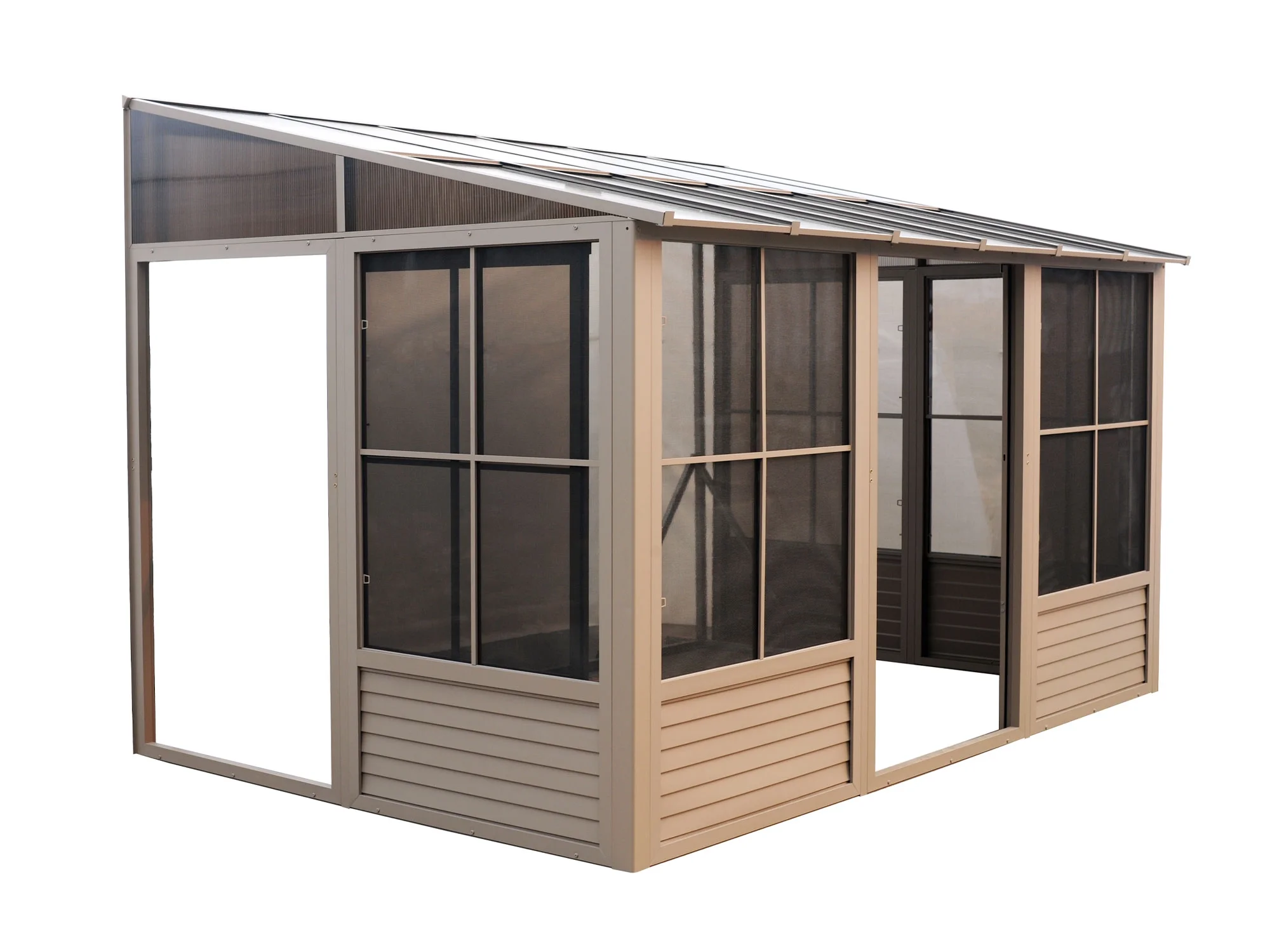 Gazebo Penguin Florence 10�?x 12�?Wall-Mounted Gazebo, Heavy-Duty Aluminum Frame with UV Protection - Image 9