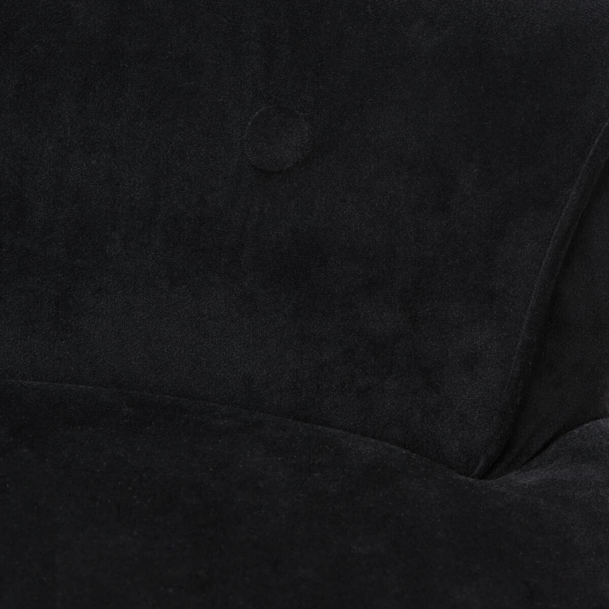 Set of 2 Stools "Firmin" Velvet, Black