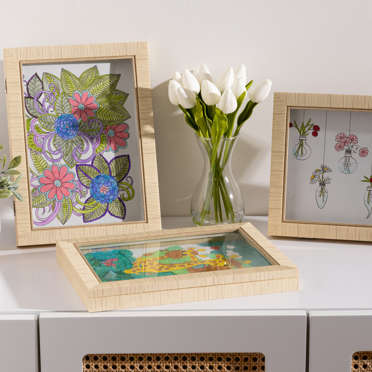 Children's drawing frame "Thea" Beige, A4